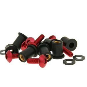 Vijaki M5x16 aluminum red -8 kom