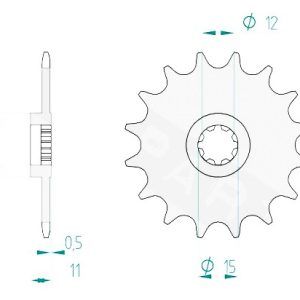 Zobnik - Sprednji 13 zob-AFAM Aprilia AF1 50 '88-'91 (Min. RV4)