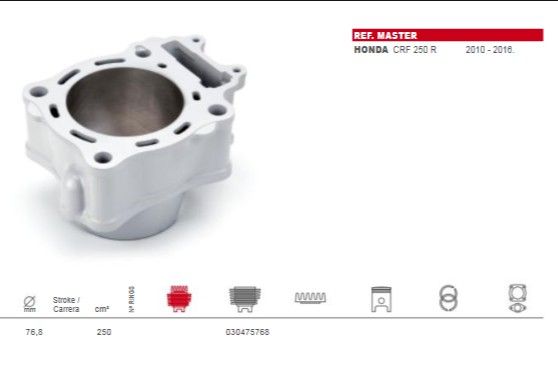 Cilinder Airsal 250cc -Honda CRF 250 R 2010 - 2016