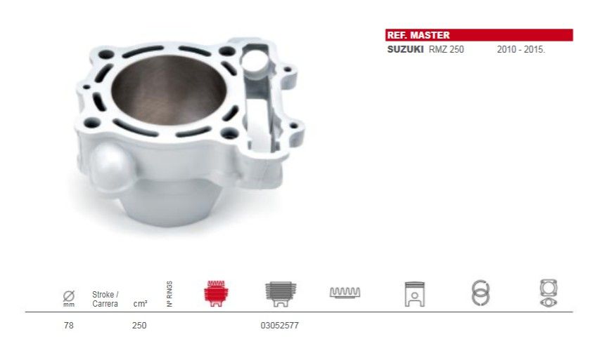 Cilinder Airsal 250cc - Suzuki RMZ 250 2010-2015