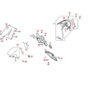 Leča zadnje luči Kymco Super 9 50cc