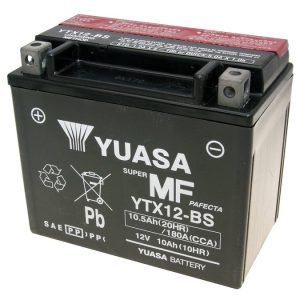 Akumulator Yuasa YTX12-BS DRY MF 12V 10.5Ah brez vzdrževanja