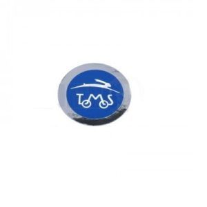 Nalepka Tomos Logo Blue/Chrome 40MM