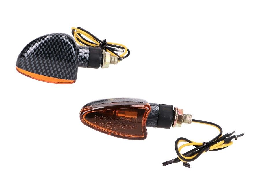 Smerniki set M8 Carbon-Look Edge oranžni kratki Beta RR