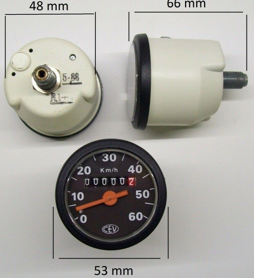 Speedometer CEV -48mm – 0-60 km/h – FrcoMoto Shop