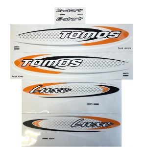 Set nalepk Tomos LUXE orange - black