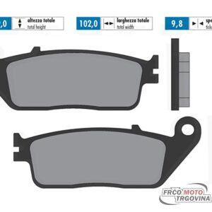 Polini organic brake pads for Honda Silver Wing