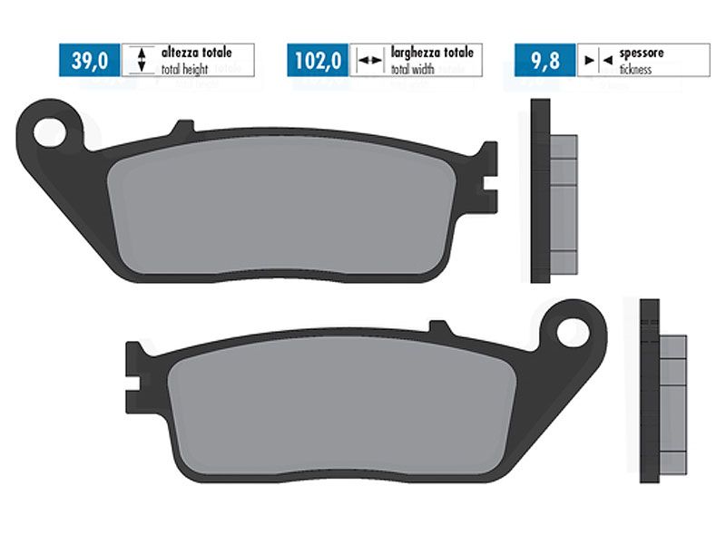 Polini organic brake pads for Honda Silver Wing
