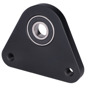 Rear wheel bearing plate - aluminum black for Piaggio Ciao, Si, Bravo, Boxer