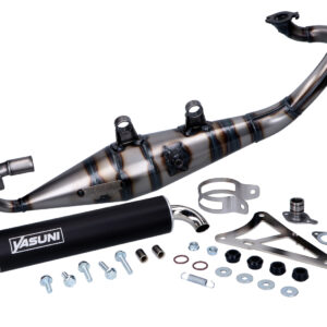 Yasuni R-PRO Exhaust – Black – for Minarelli Horizontal 50cc 2T