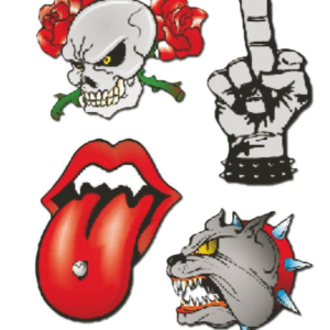 Sticker “Roses – Finger – Tongue” (10 × 12 cm)