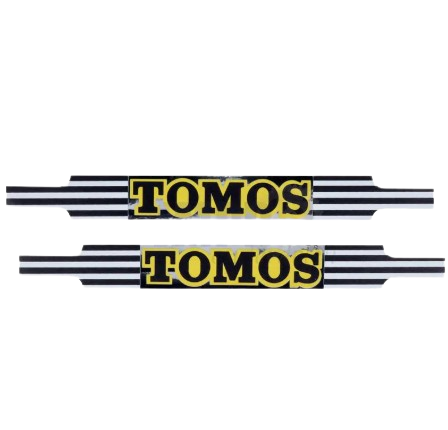 Sticker Set – Tomos – Yellow / Chrome