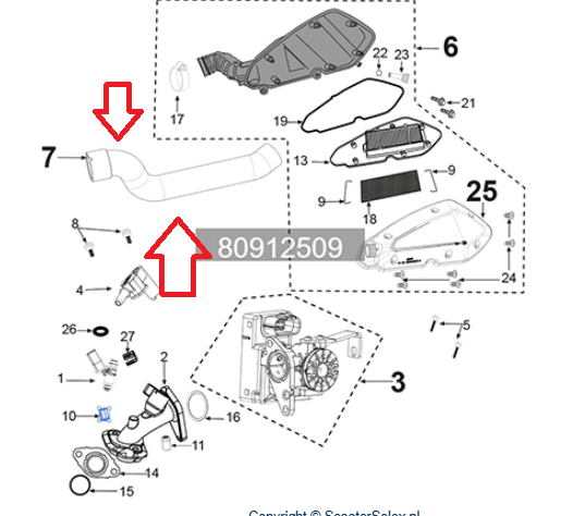 Intake Filter Hose – Peugeot Kisbee EFI – Original