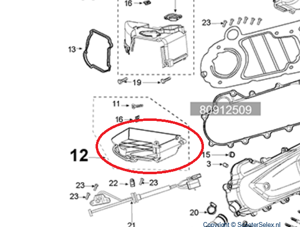 Cooling Shroud (Under Cylinder) – Peugeot Kisbee 4T EFI – Original
