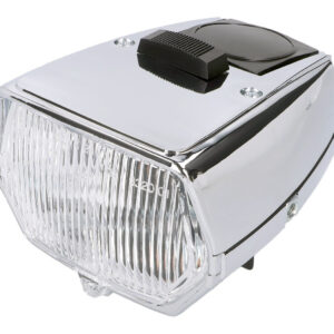 Square chrome headlight with switch – for Puch Maxi N, Europa