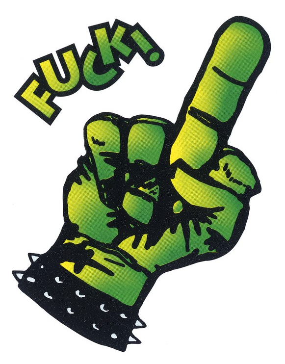 Sticker – Middle Finger (10 × 12 cm)