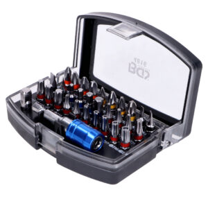 Screwdriver bit set – color coded, 32-piece