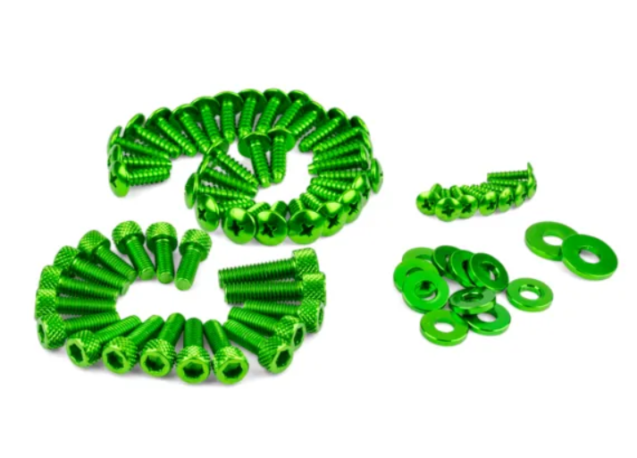 Fairing bolt kit STR8 – Yamaha Aerox / MBK Nitro (green) - Image 3