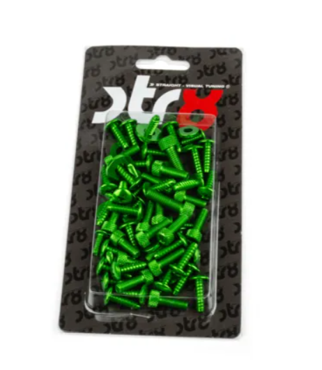 Fairing bolt kit STR8 – Yamaha Aerox / MBK Nitro (green)