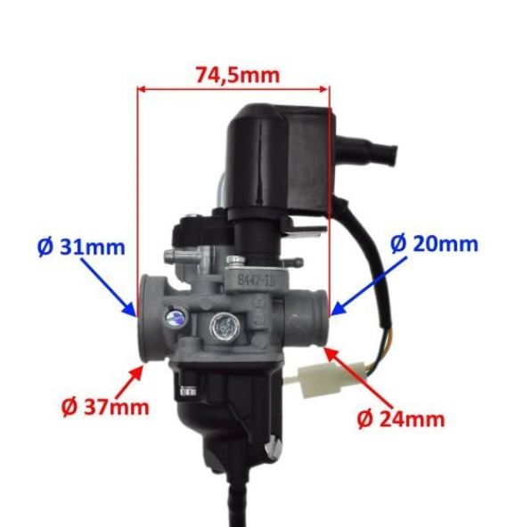 Carburetor WM PHVA 17.5 mm – GP1 / Runner / Zip SP / NRG MC3 - Image 2