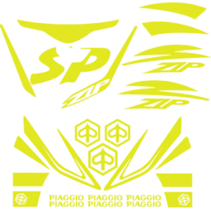 Stickers set fluor yellow – Piaggio Zip SP