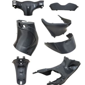 Inner Fairing Set DMP EVO - Piaggio Zip 2000 / Carbon Look / 9-Piece Kit