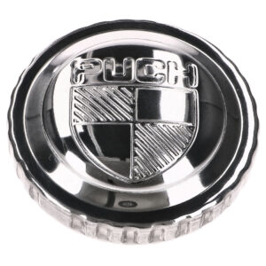 Fuel tank cap chrome with Puch logo Ø30 mm – Puch Maxi