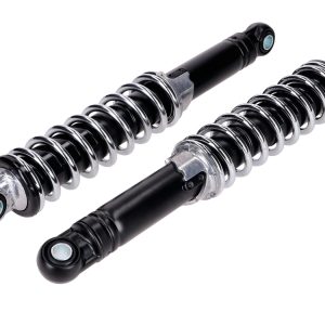 Rear shock absorber set IMCA Sport 280 mm chrome / black – Puch / Tomos / Zündapp / Kreidler / Sachs