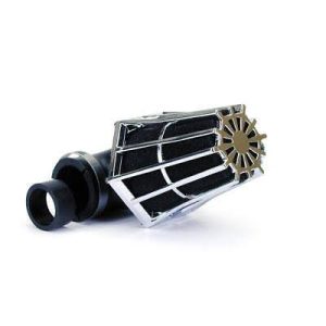Športni zračni filter Carenzi R-Evolution 90° Ø28/35 mm – krom / črn