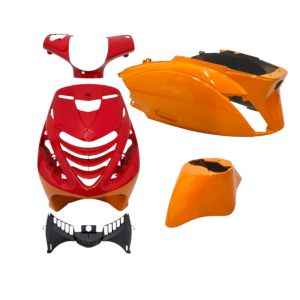 Fairing kit DMP SP EVO-1 Malossi orange-red 5-piece – Piaggio Zip 2000