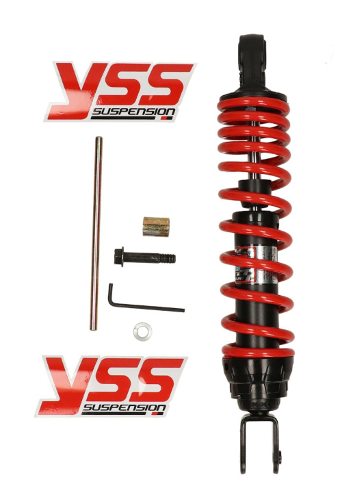 Shock absorber YSS Hybrid-S Comfort 300 mm red/black – Minarelli / Peugeot V-Click